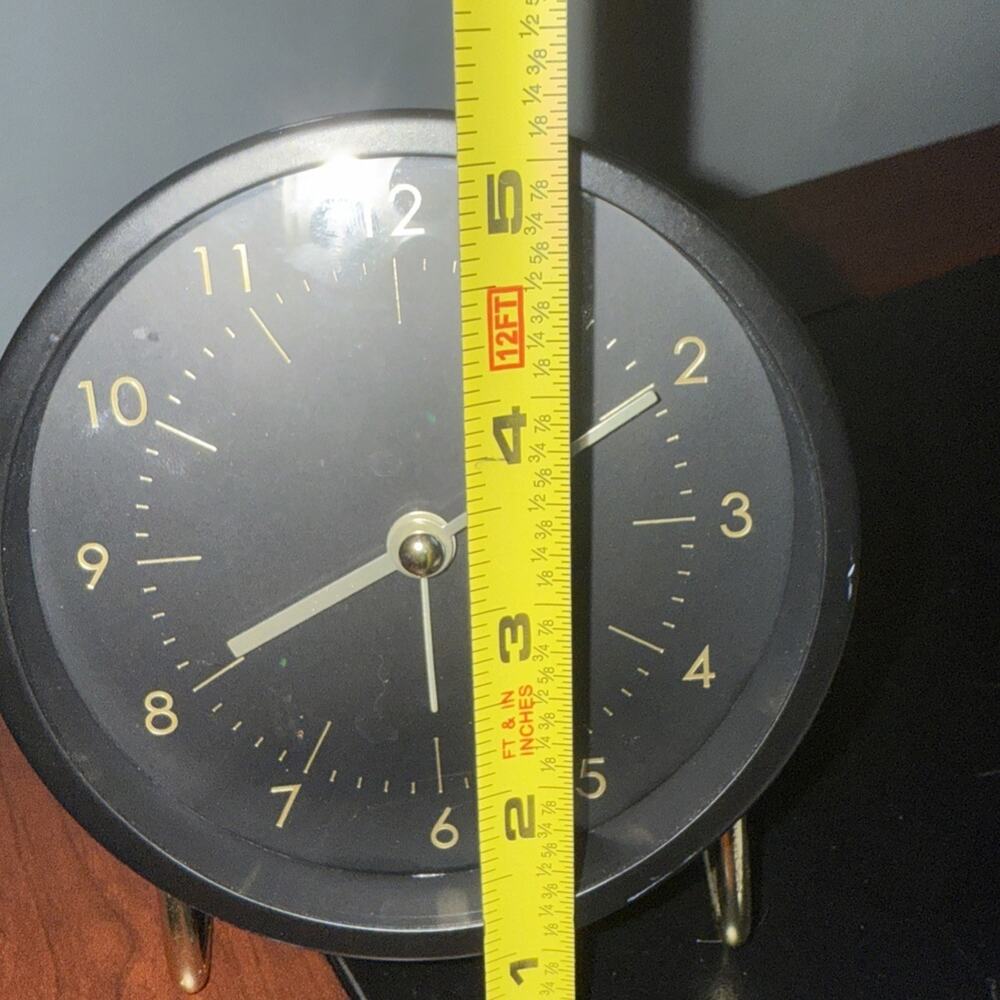 Modern desk Black & Gold alarm clock - Picture 5 of 5